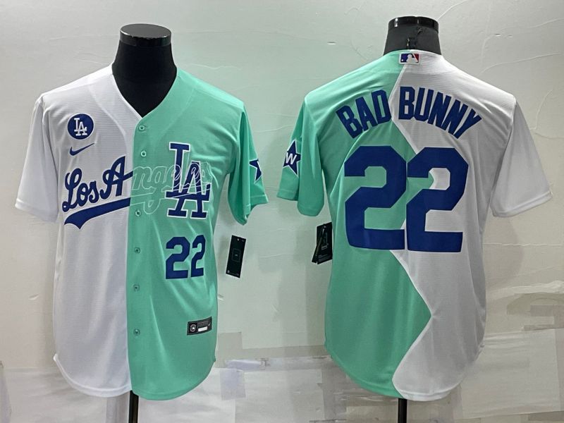 Men Los Angeles Dodgers #22 Bad bunny green white Nike 2022 MLB Jersey->los angeles dodgers->MLB Jersey
